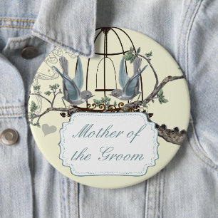 Badges Mariages Inséparables vintages Bluebird