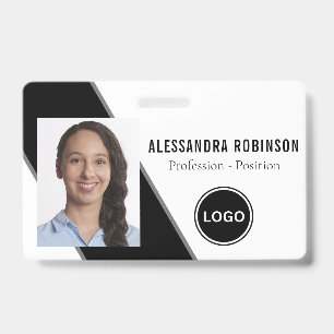 Badges modernes de code-barres de logo de photo d'