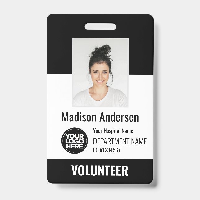 Badges photo d'identification pour bénévoles avec  (Avant)