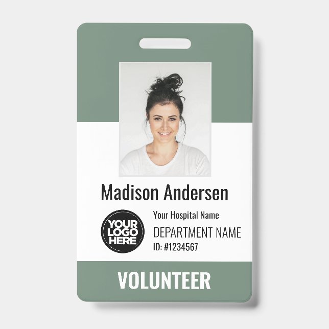Badges photo d'identification pour bénévoles avec  (Avant)