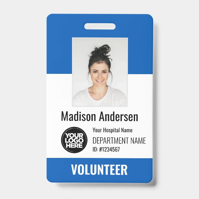 Badges photo d'identification pour bénévoles avec  (Avant)
