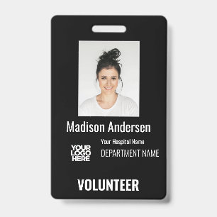 Badges photo d'identification pour bénévoles avec