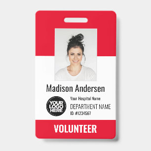 Badges photo d'identification pour bénévoles avec 