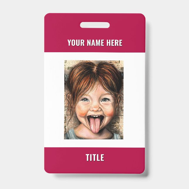 Badges professionnels avec informations personnali (Avant)