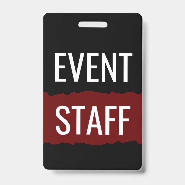 Badges Simples Rouge Noir Et Blanc pour le Personn (Avant)