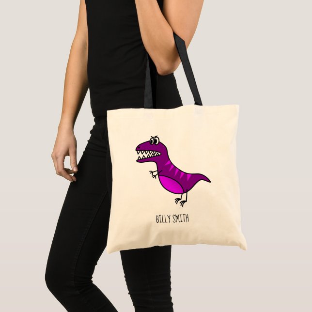 Badine le sac de bibliothèque de dinosaure (Devant (produit))