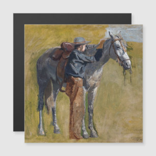 Badlands américains : Vieux West Cowboy avec cheva