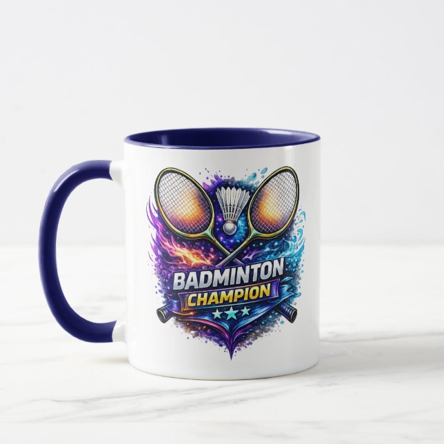 Badminton Champion Colorful Combo Coffee Mug (Gauche)