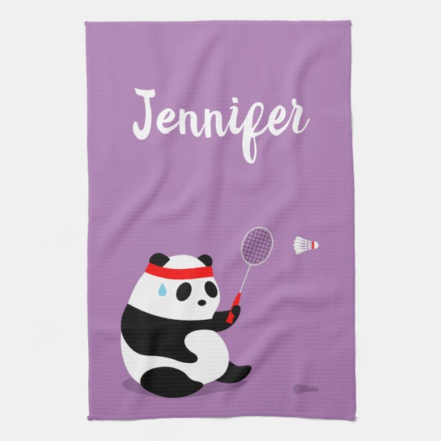 Badminton Panda Obtenir une serviette de sport (Vertical)