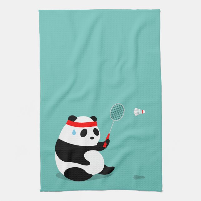 Badminton Panda Obtenir une serviette de sport (Vertical)