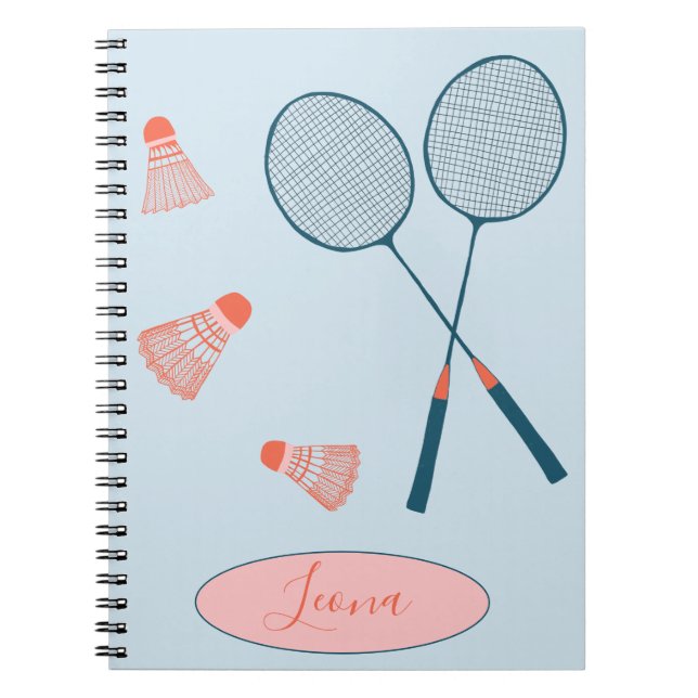Badminton pour deux carnets monogrammes (Devant)