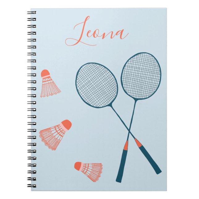 Badminton pour deux carnets personnalisés (Devant)