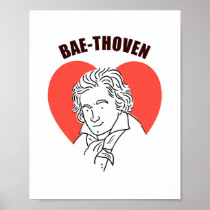 Bae-Thoven Classical Music Pun Poster