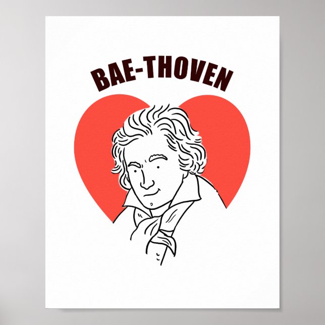 Bae-Thoven Classical Music Pun Poster (Devant)