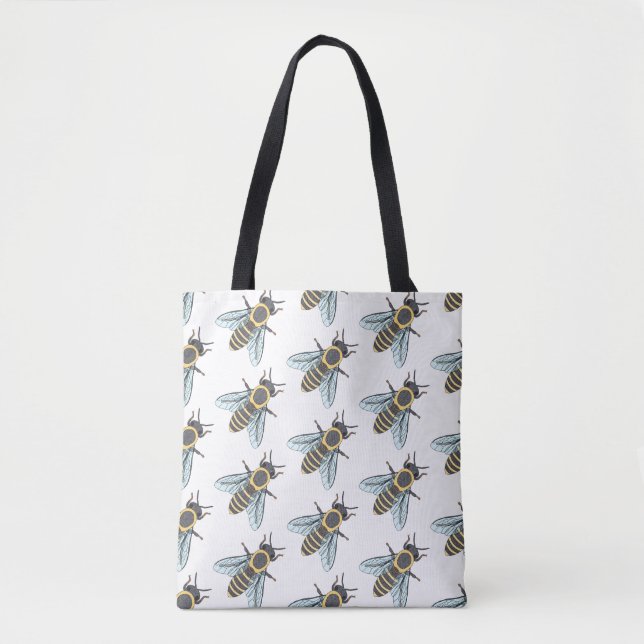 Bag Abeille (motif blanc) - Tote (Devant)