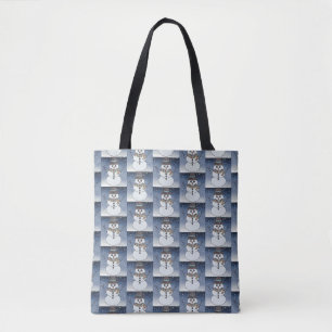 Bag Bonhomme de neige avec fond (motif) - Tote