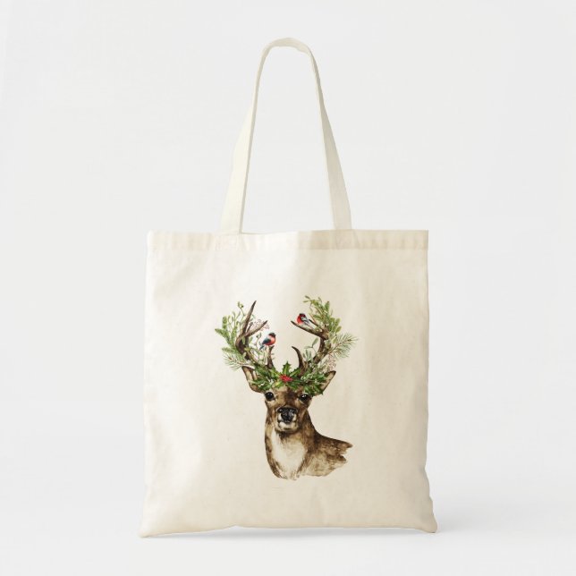 Bag Christmas Tote with Christmas Deer (Devant)