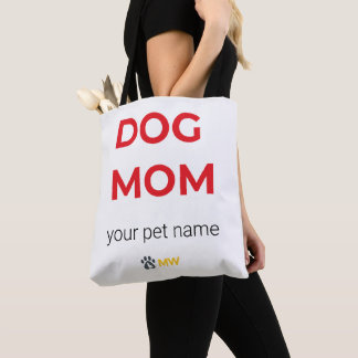 Bag Custom Minimalist Dog Mom Tote – Personalized Pet