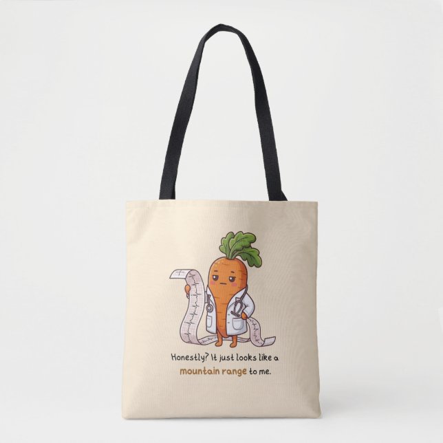 Bag  ​Dr. Carrot ECG Mountain Range Funny Medical Tote (Devant)
