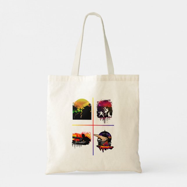 Bag Éléments de Hip Hop Tote de Budget MC DJ Breakdanc (Dos)