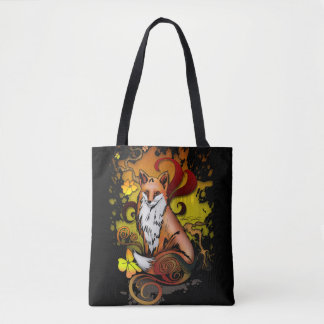 Bag Fox Woodland All Over Print Tote in Autumn