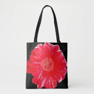 Bag Gerbéra Daisy Rouge Moderne sur Tote à Épaules Noi