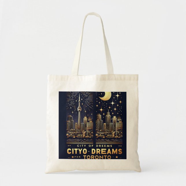 Bag Gilded Toronto Skyline Tote - Premium Edition (Devant)