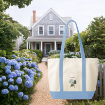 Hortensia Bleu Fleurir Fleur Contraste Tote Bateau