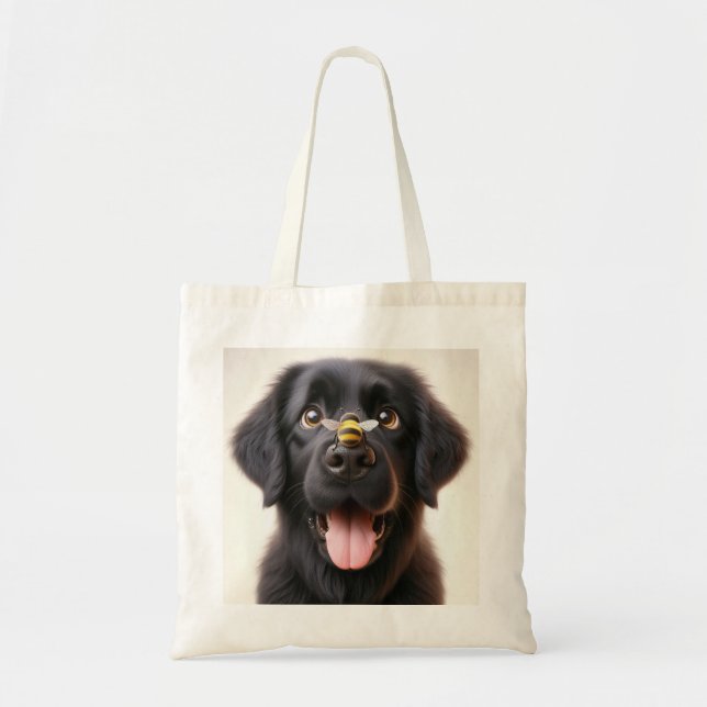 Bag Image de chien joueur Tote (Devant)