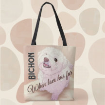 L'amour a Bichon Fur Tote