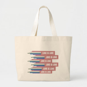 Bag L'amour est l'amour – Grand tote réutilisable écol