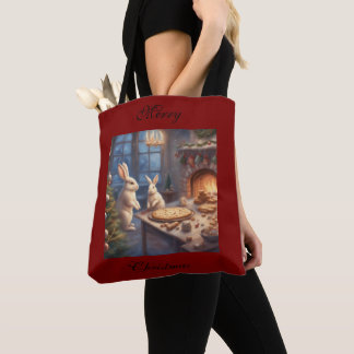 Bag Lapins de Noël fantaisistes préparant un tote de v