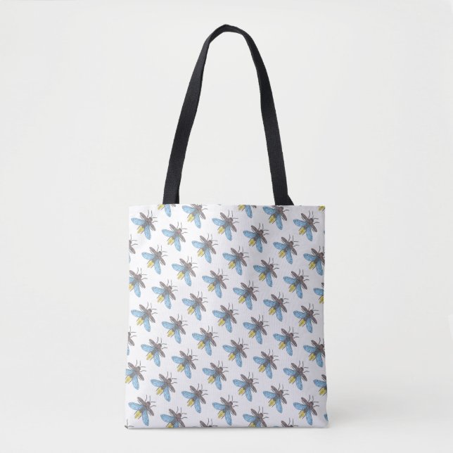 Bag Luciole (motif blanc) - Tote (Devant)