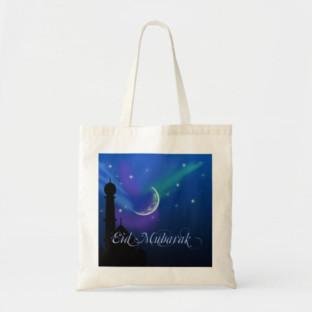 Bag Magical Eid Night - Islamic Greeting Budget Tote (Devant)