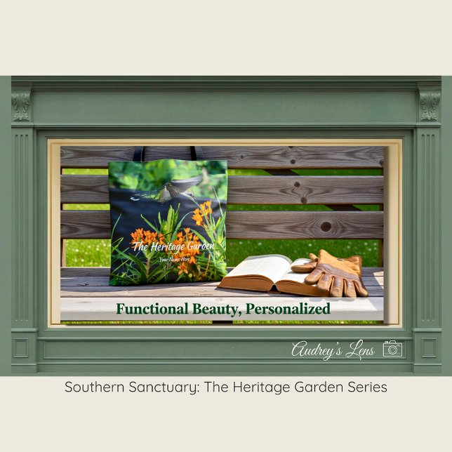 Bag Native Butterfly Weed & Hummingbird Garden Tote (Créateur téléchargé)