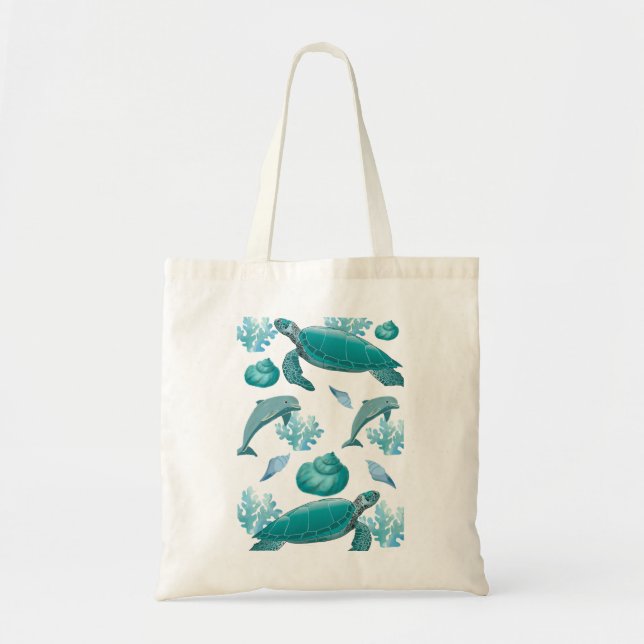 Bag Ocean Breeze Tote | Beach & Dolphin Vibes 🏖️ (Devant)