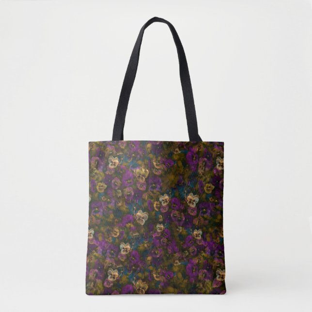 Bag Pansies [gold] tote and cross over by Jason Street (Devant)