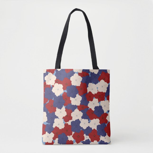 Bag Patriotic Petunias Tote (Devant)
