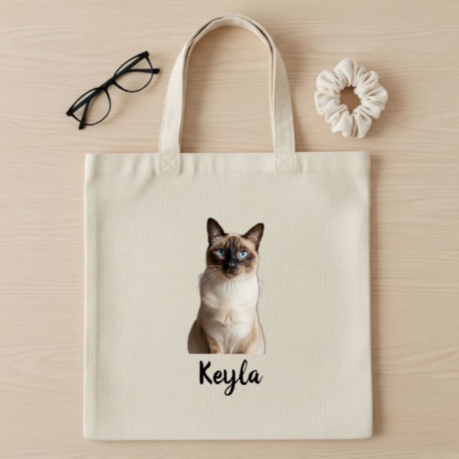 Bag Personalized dog photo tote bag, personalized cat (Créateur téléchargé)