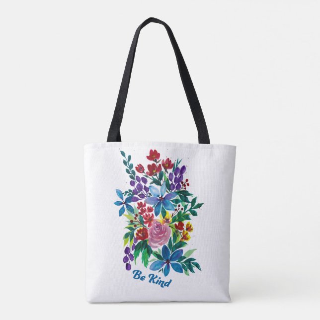 Bag Phoebe "Be Kind" Floral Inspirational Tote (Dos)