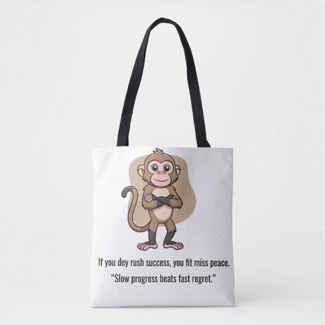 Bag Quiet Progress Monkey – Everyday Tote (Devant)