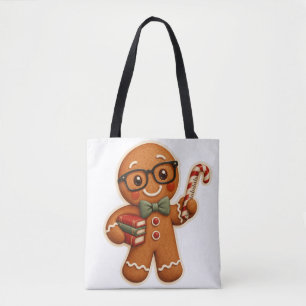Bag Retro Gingerbread Teacher Christmas Custom Tote