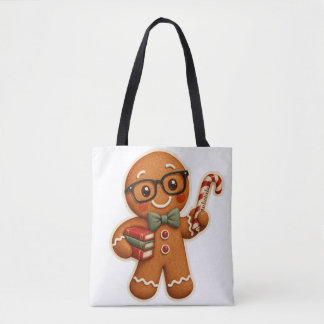 Bag Retro Gingerbread Teacher Christmas Custom Tote