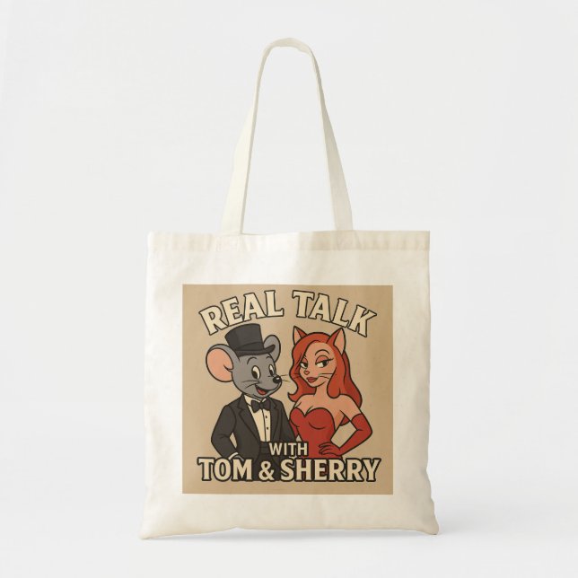 Bag Sacré Franc-parler avec Tom et Sherry Cartoon Tote (Devant)
