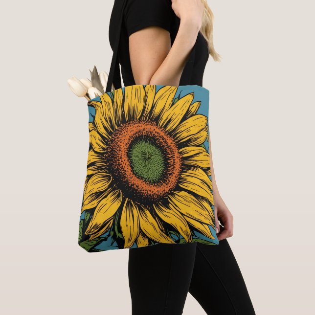 BAG SUNFLOWER TOTE PURSE FOR MOM (De près)