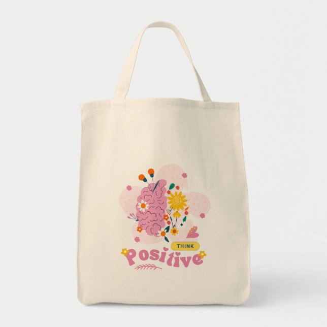 Bag Think Positive Tote Bags (Devant)