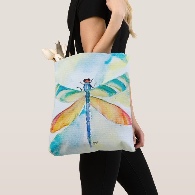 Bag Tote à épaule à impression tout-dessus de libellul (De près)