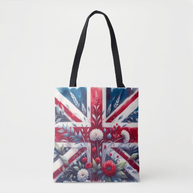 Bag Tote en coton drapeau britannique (Devant)