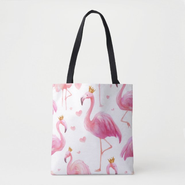 Bag Tote Flamant Couronné – Luxe Island Vibes (Devant)