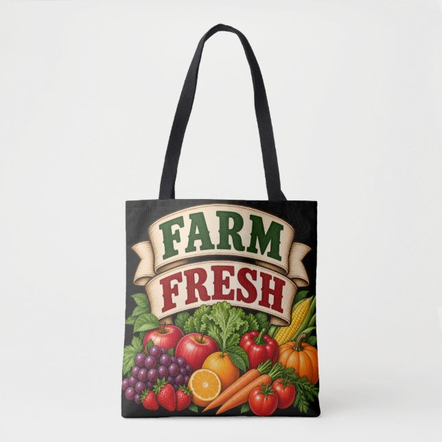 Bag Tote fraîcheur de la ferme (Devant)